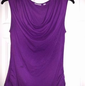 Drape neck sleeveless top